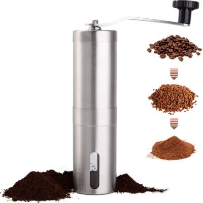 Manual Coffee Bean Grinder Stainless Steel Hand Mill Ceramic  for , Drip Coffee, Espresso, French Press, Turkish Brew, for gift